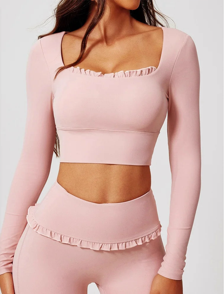 Pink Yoga Fitness Top