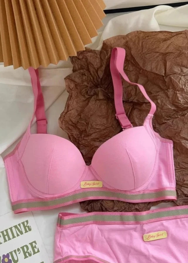 Dopamine Pink Wireless Push Up Bra