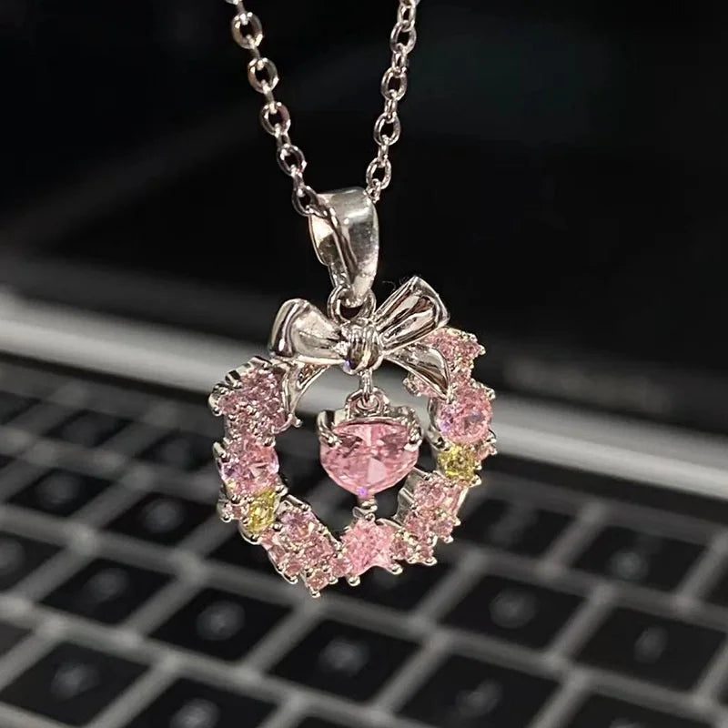 Pink Heart Necklace