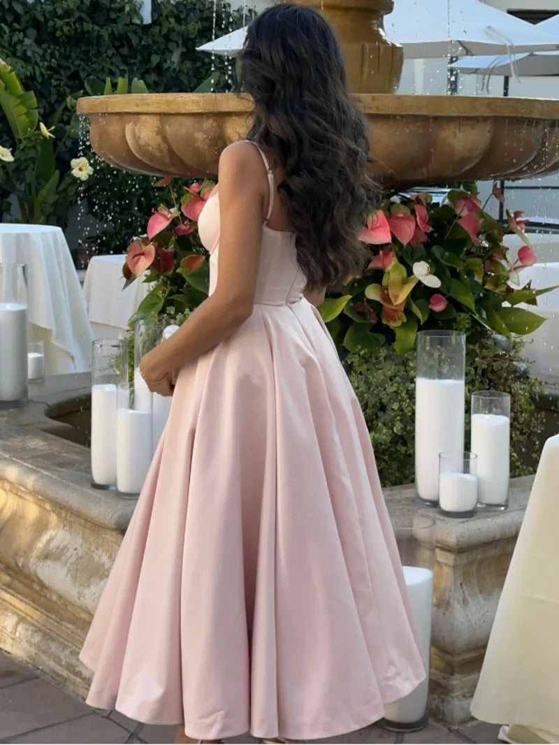 Pink Bustier Flare Dress