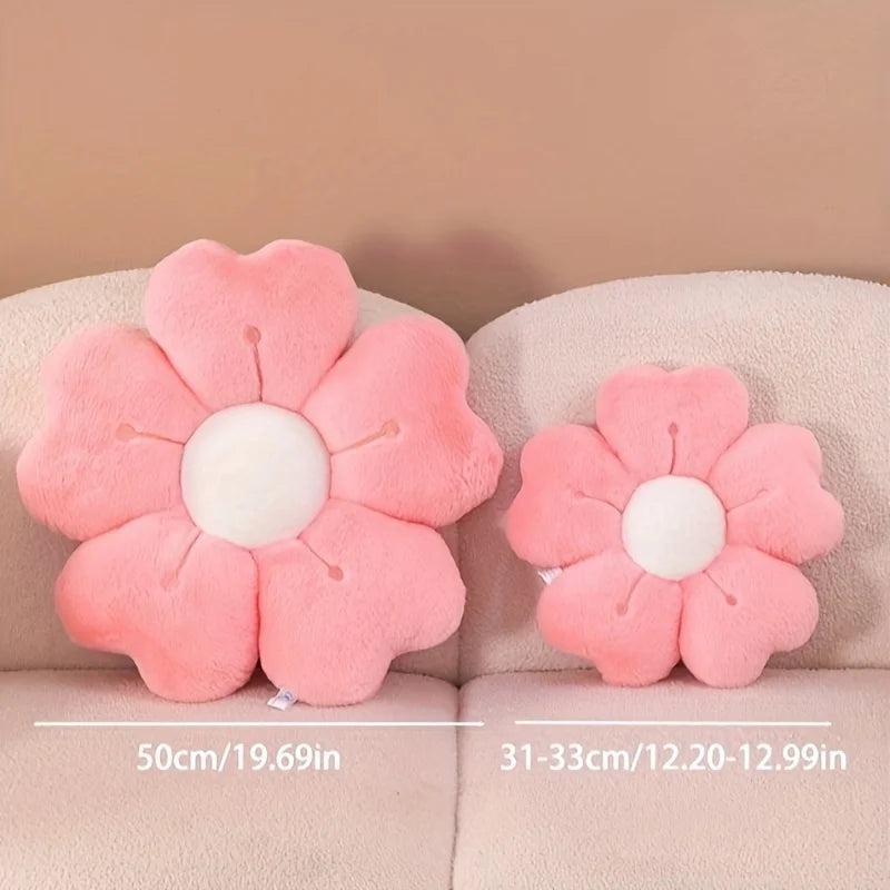Pink Daisy Flower Plush Pillow