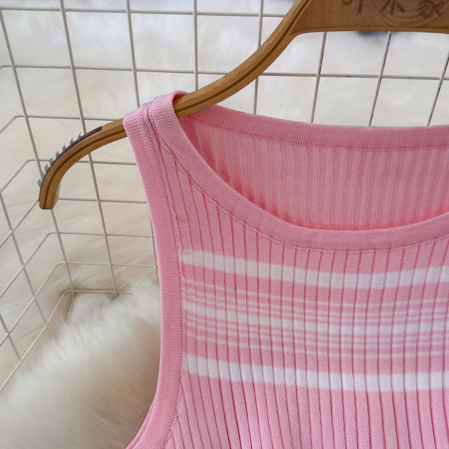 Pink Stripe Bodycon Maxi