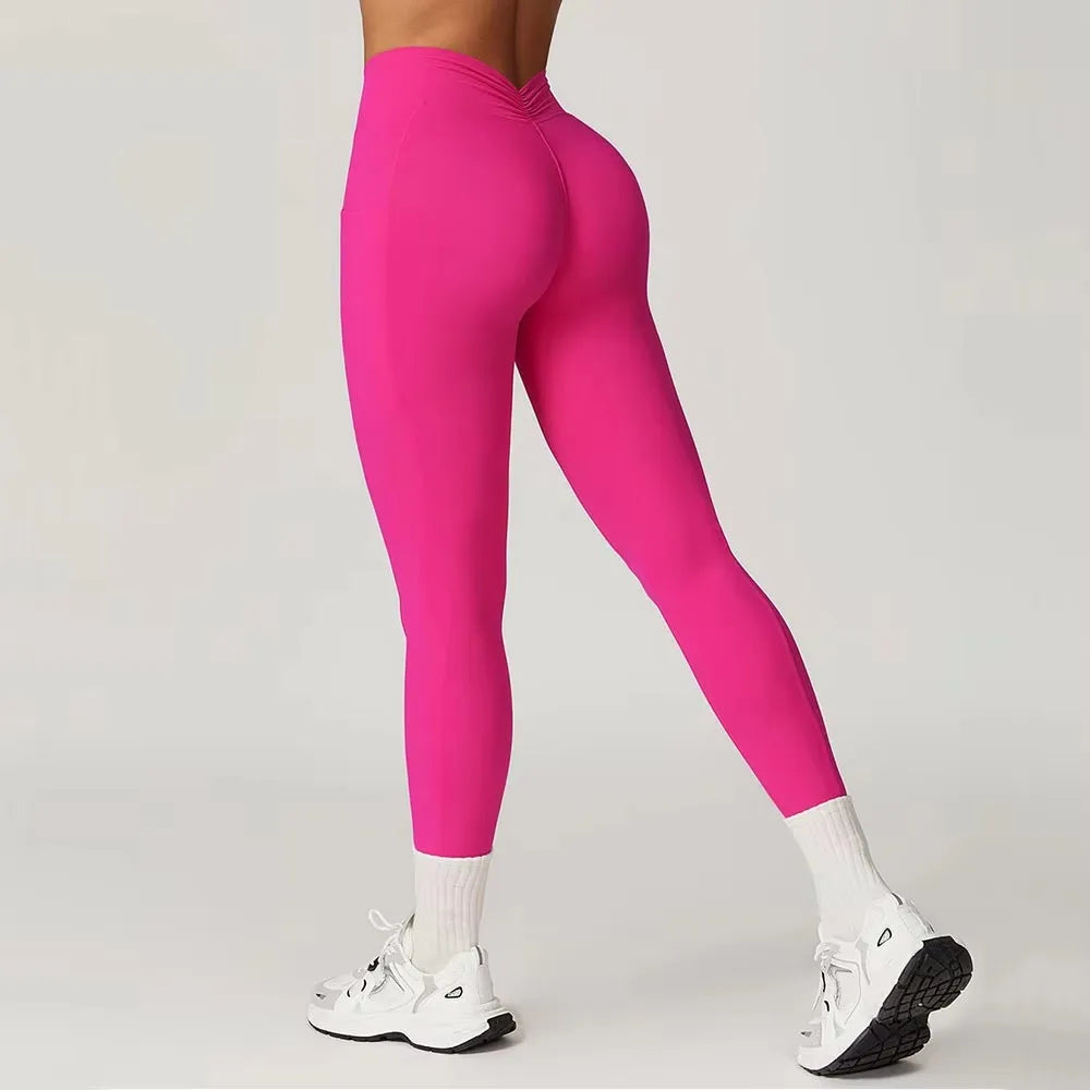 V-Back Mesh Leggings