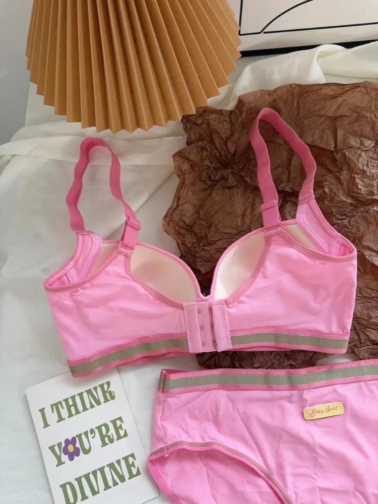 Dopamine Pink Wireless Push Up Bra