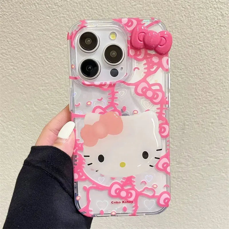 Pink Hello Kitty Laser Shining iPhone Case