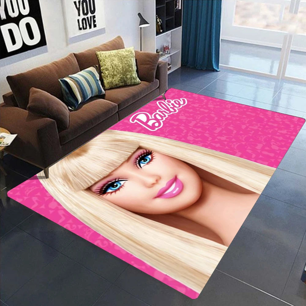 Barbie Pink Heart Area Rug