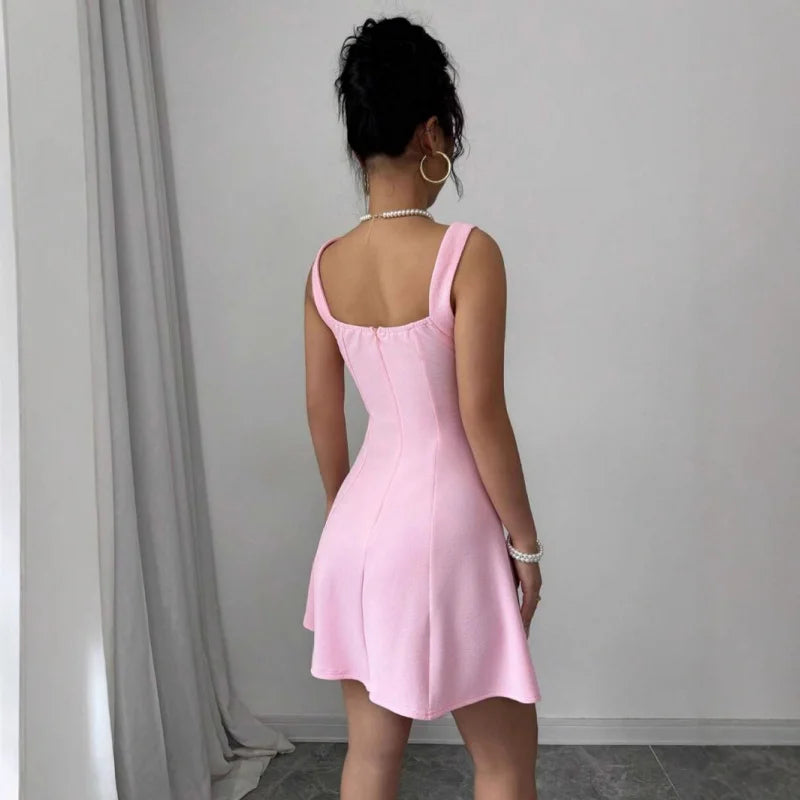 Pink Pearl Suspender Dress