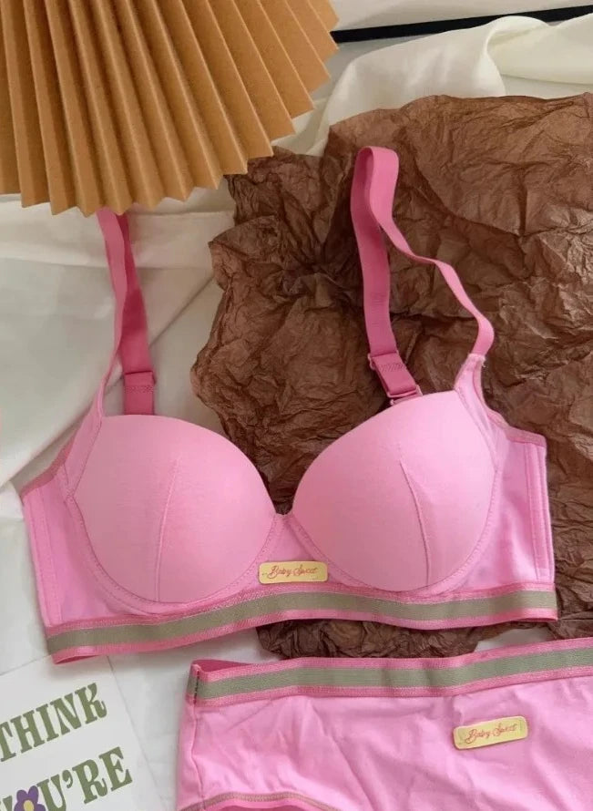 Dopamine Pink Wireless Push Up Bra