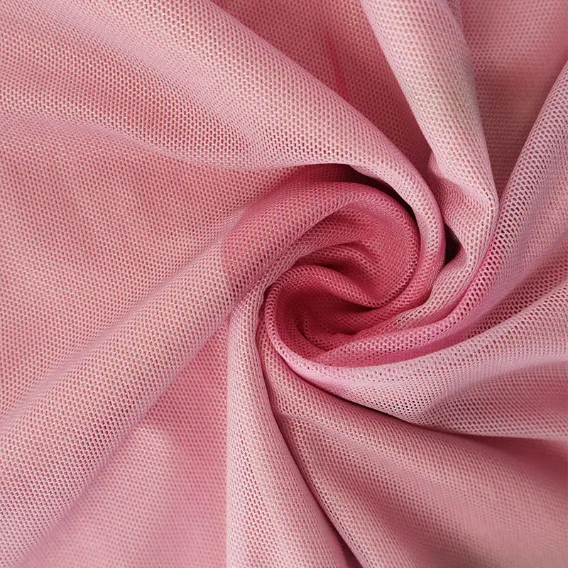 Pink Mesh Summer Dress