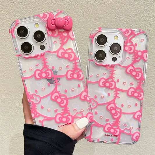 Pink Hello Kitty Laser Shining iPhone Case