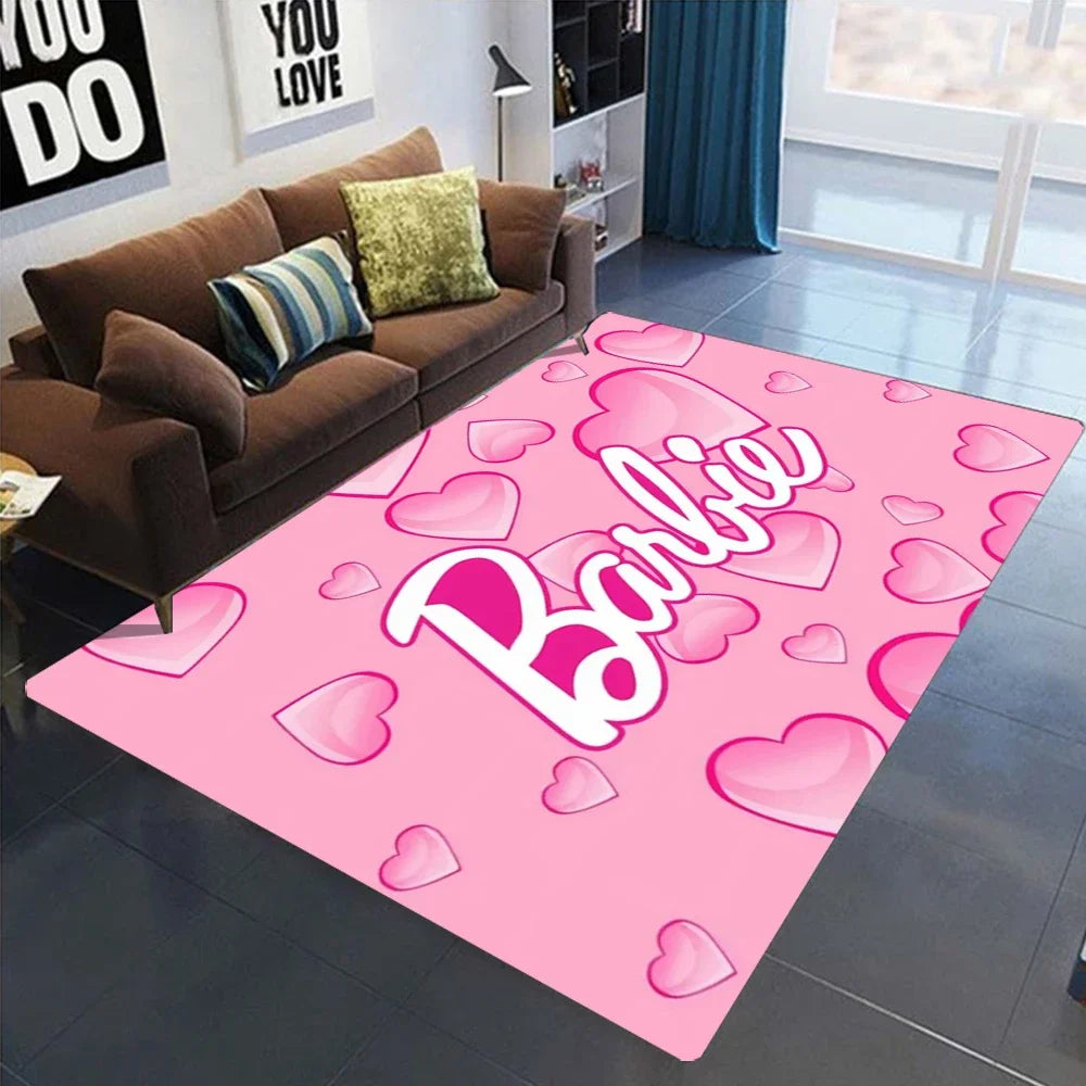 Barbie Pink Heart Area Rug