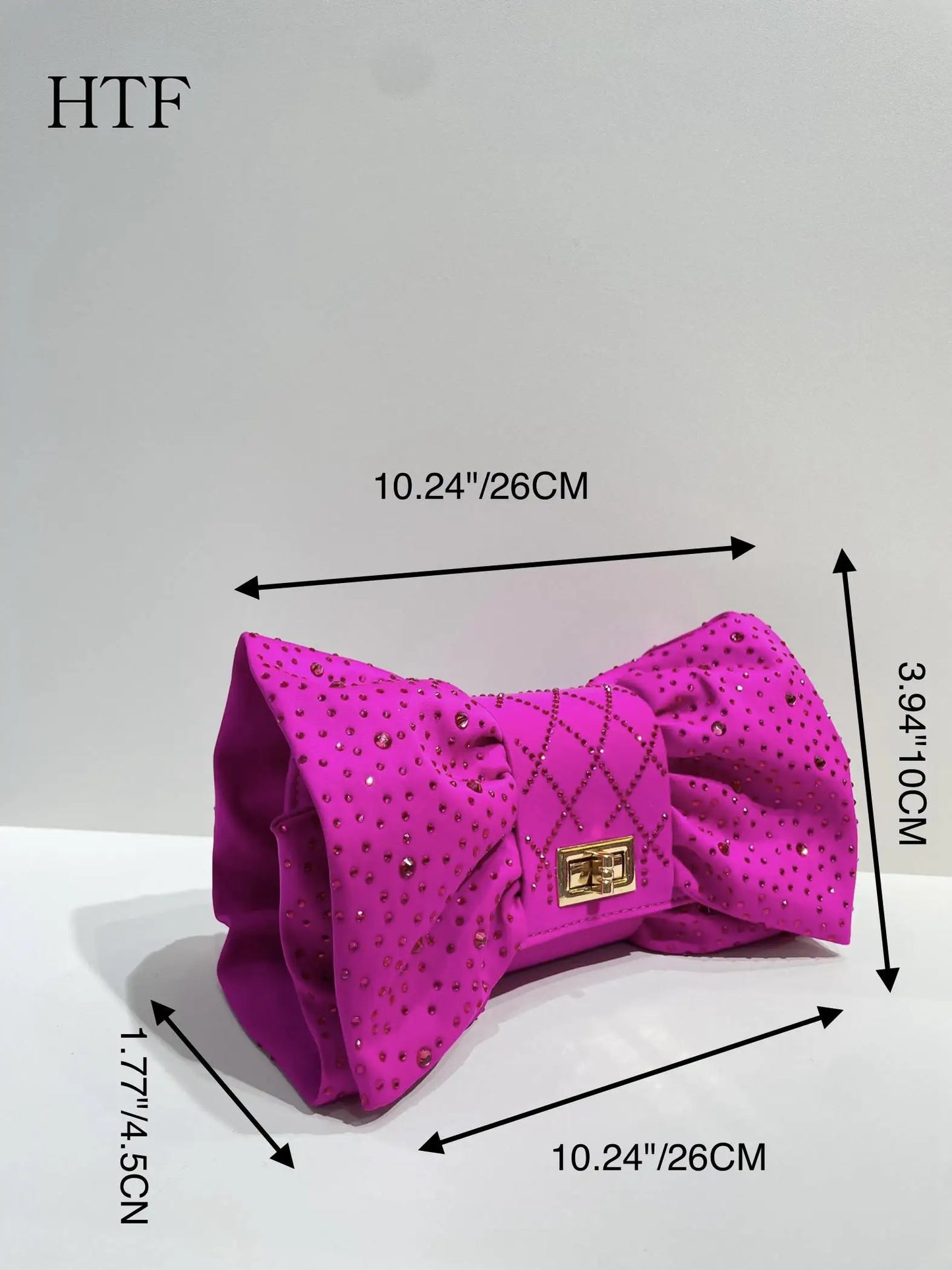 Pink Butterfly Rhinestone Evening Clutch