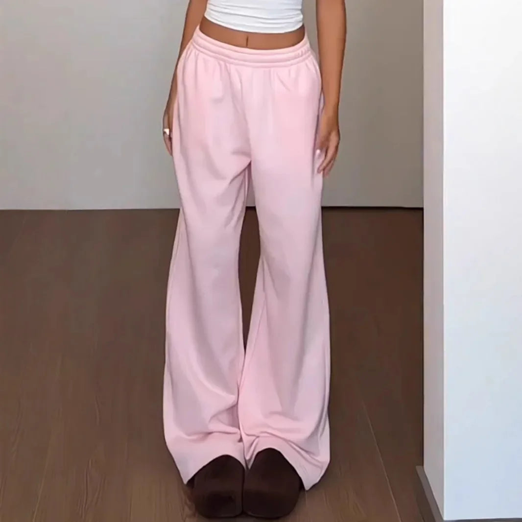 Pink Wide Leg Sweatpants