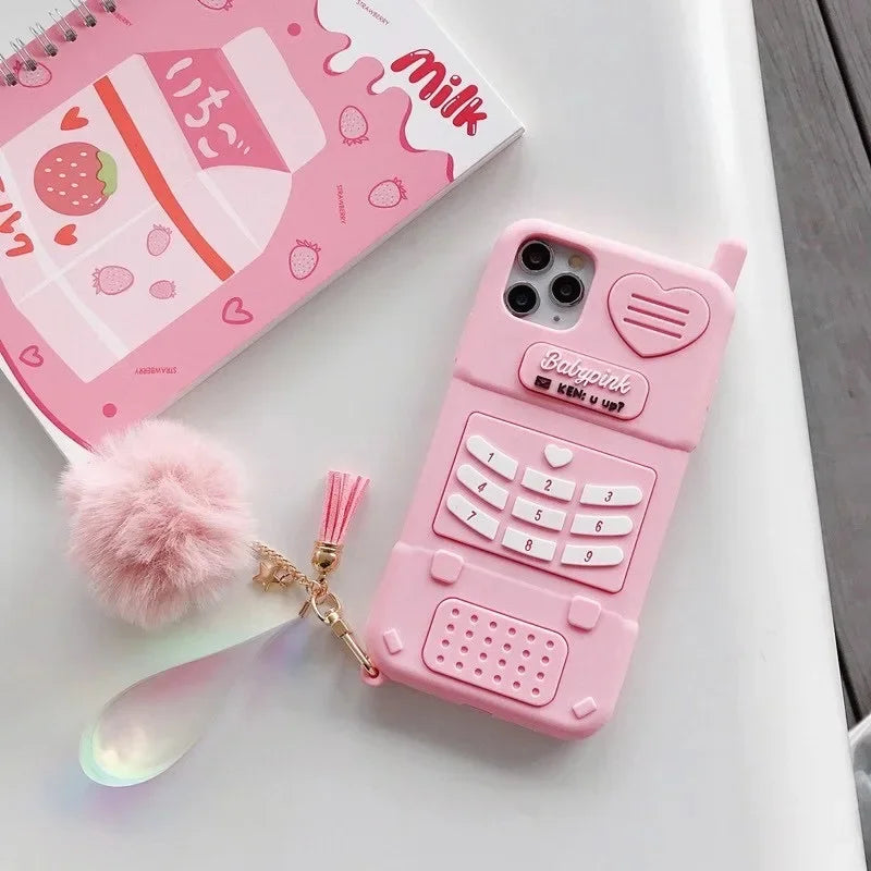 Pink Love Heart Soft Silicone iPhone Case