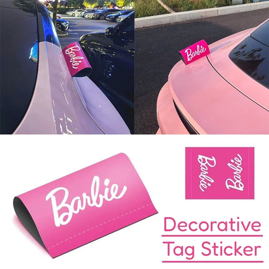 Pink Barbie Logo Car Sticker
