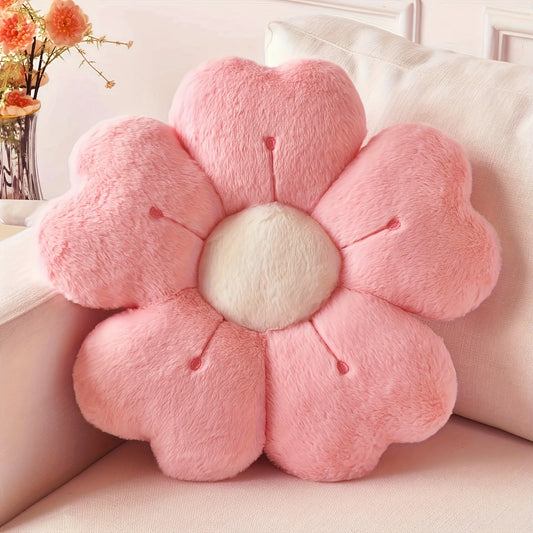 Pink Daisy Flower Plush Pillow