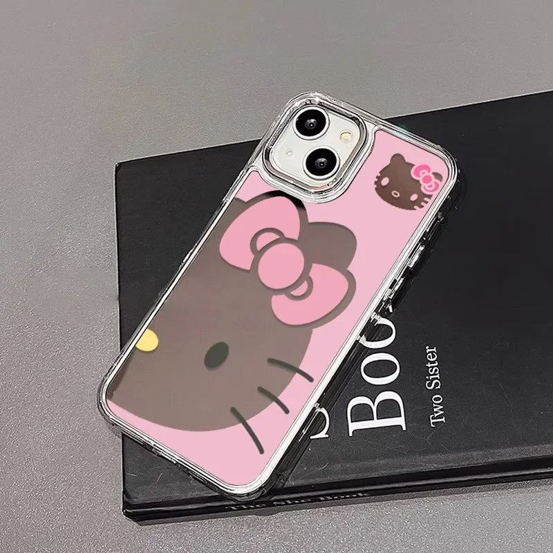 Pink Hello Kitty Big Face Bow iPhone Case