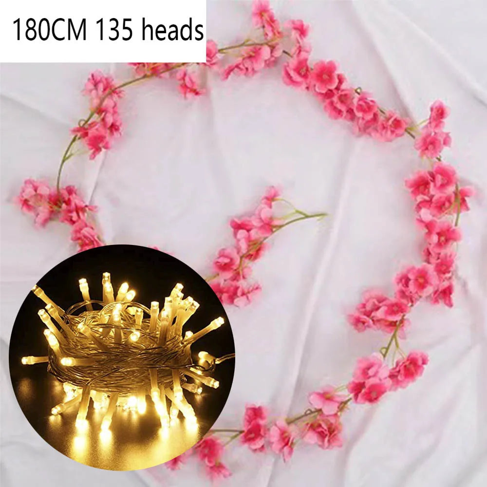 Pink Cherry Blossom Vine Garland Set