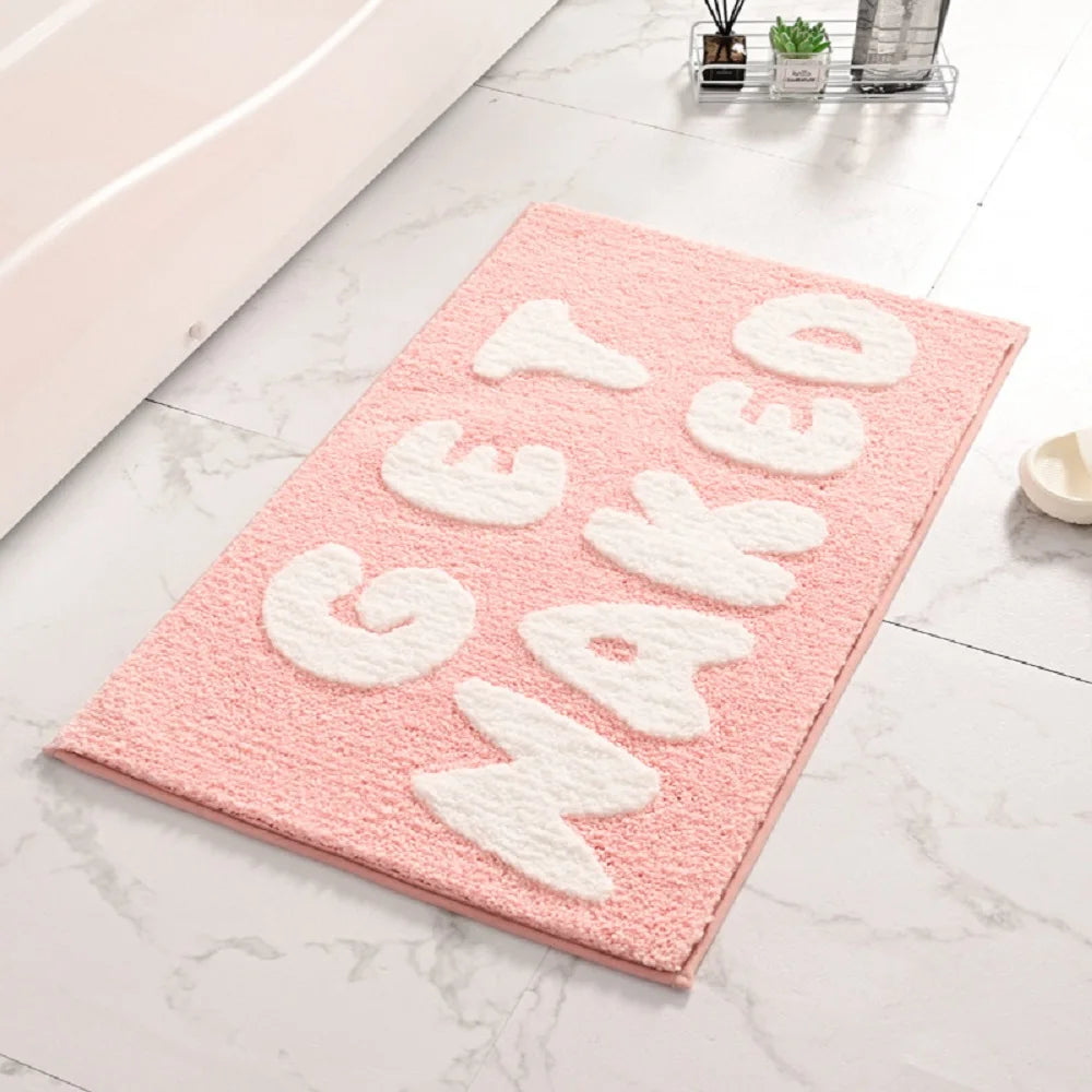 Pink "Get Naked" Bath Mat