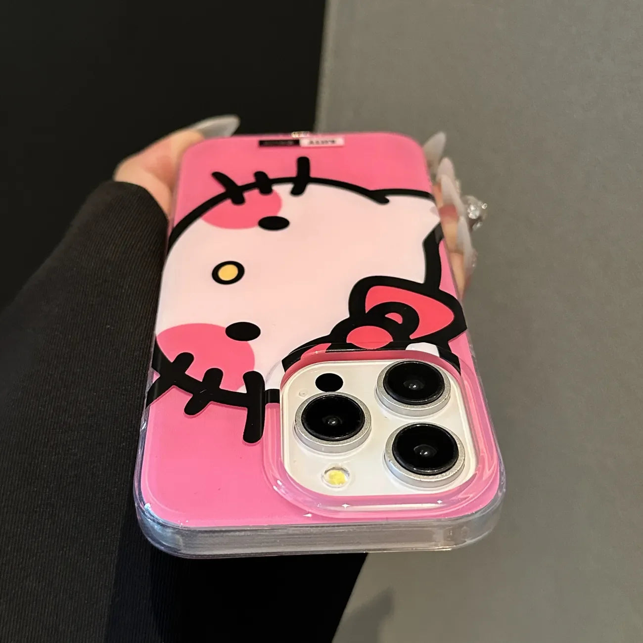 Pink Hello Kitty Bow Strap Kawaii iPhone Case