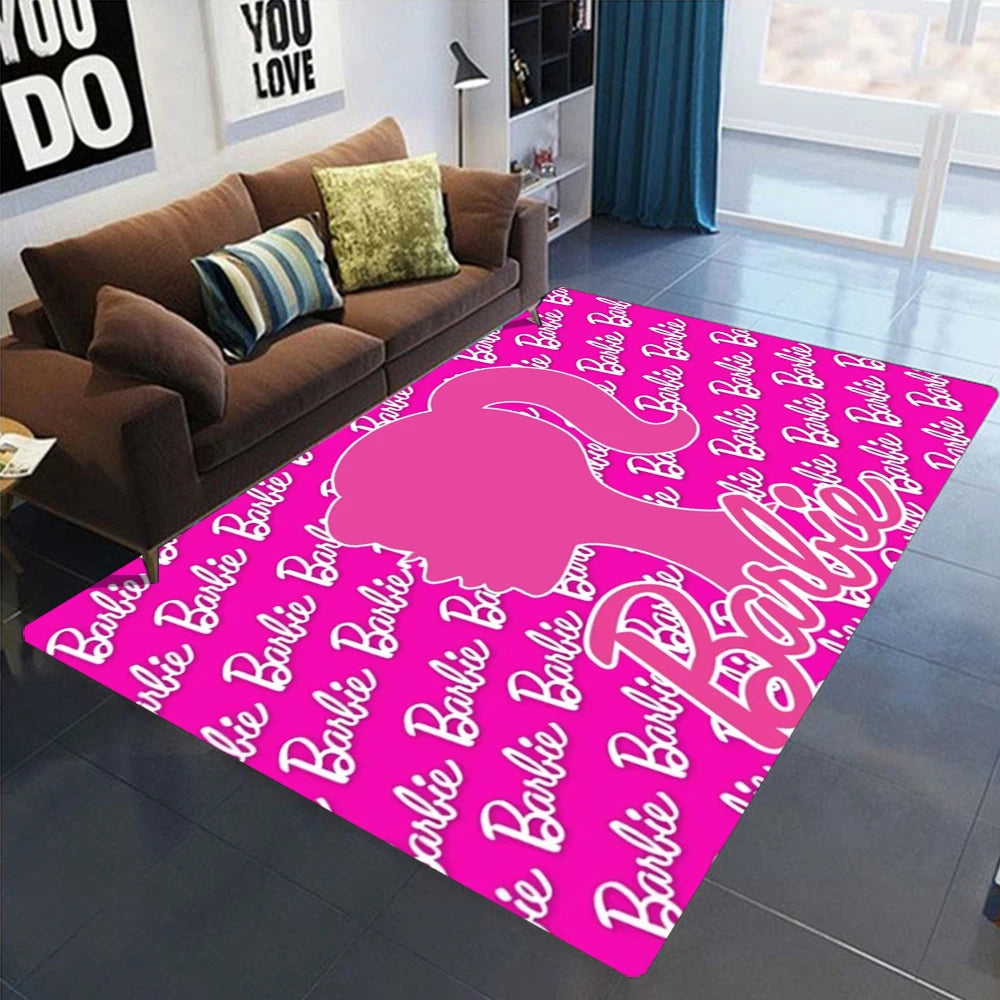 Barbie Pink Heart Area Rug