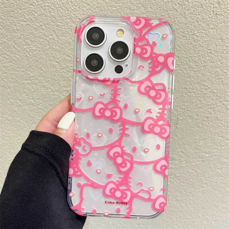 Pink Hello Kitty Laser Shining iPhone Case