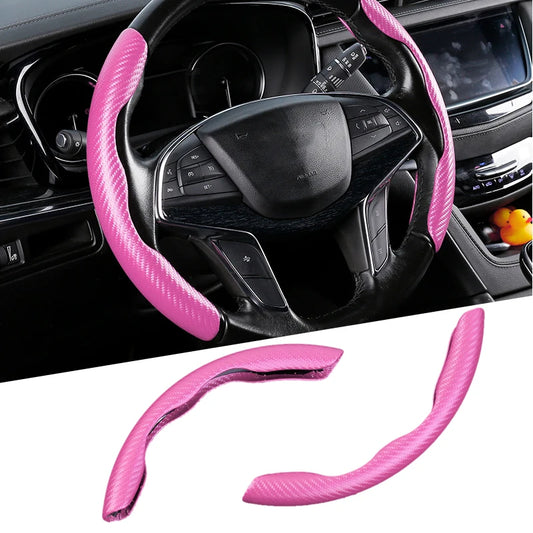 Pink Carbon Fiber Steering Wheel Booster Cover