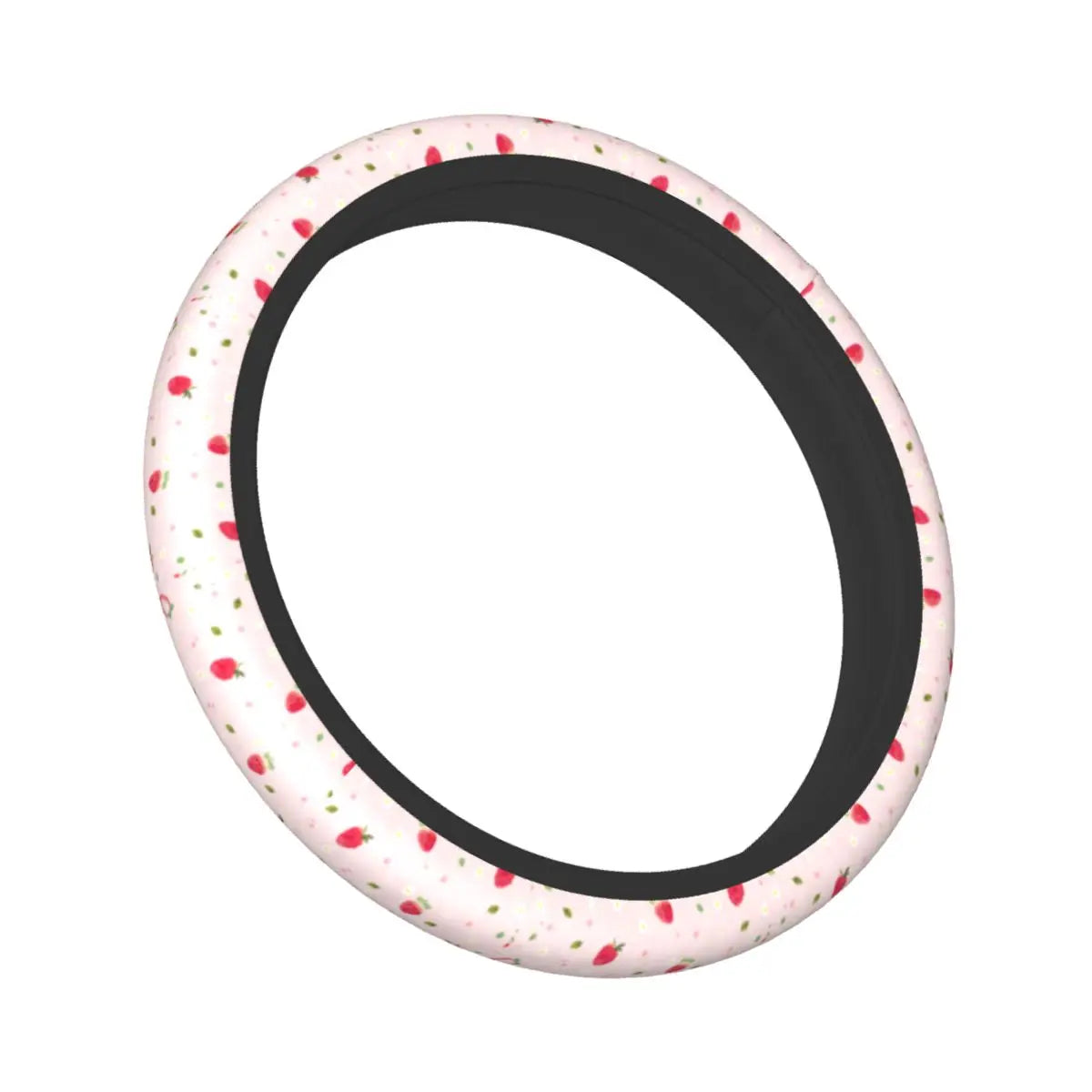 Pink Strawberry Car Steering Wheel Cover