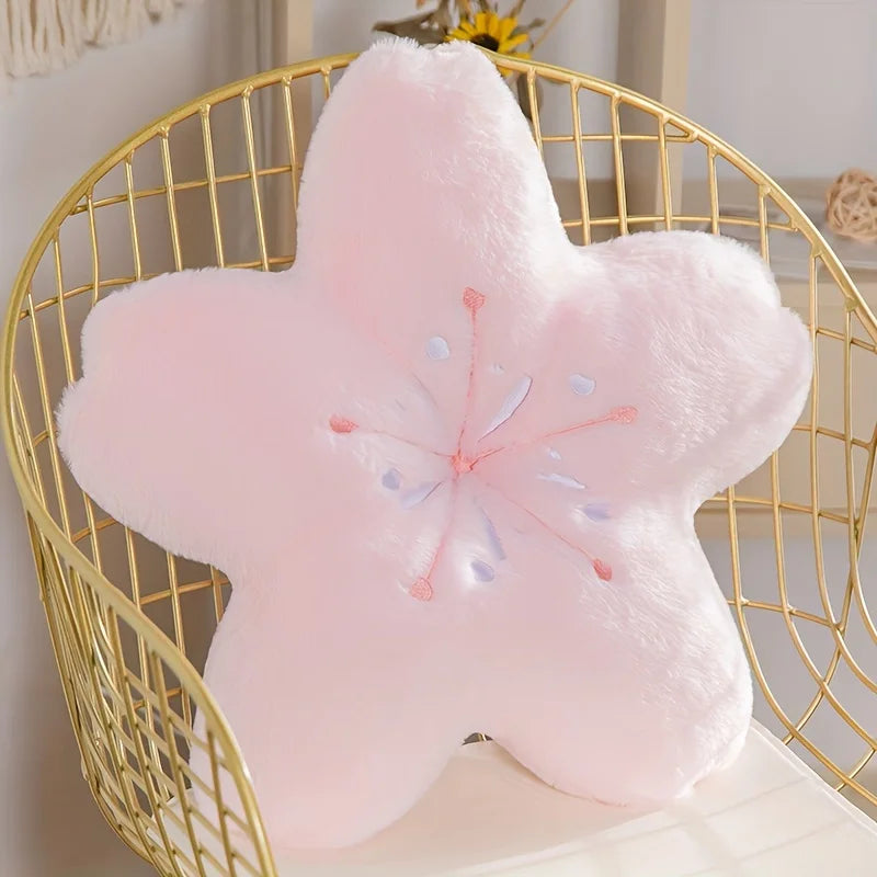 Pink Cherry Blossom Flower Pillow