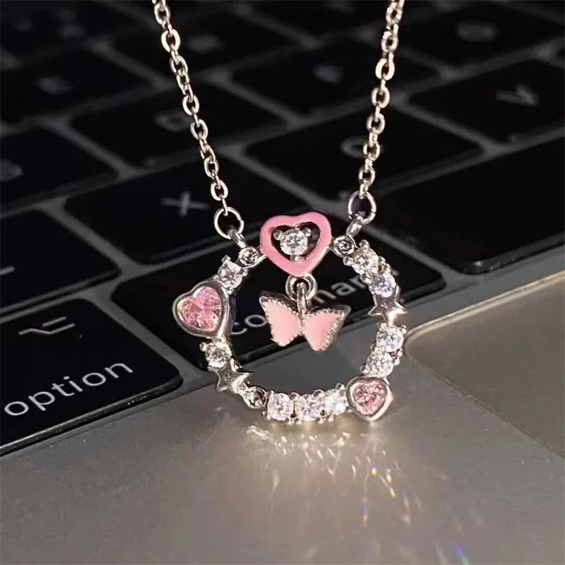 Pink Heart Necklace