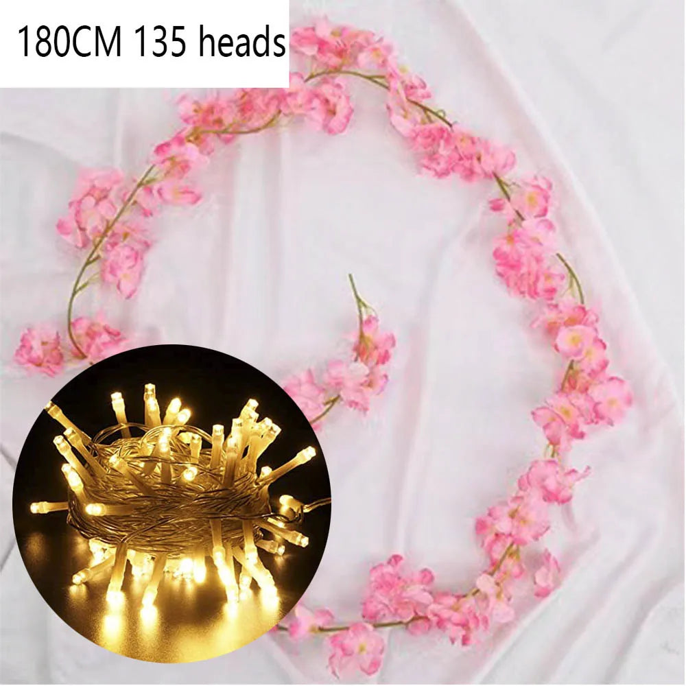 Pink Cherry Blossom Vine Garland Set