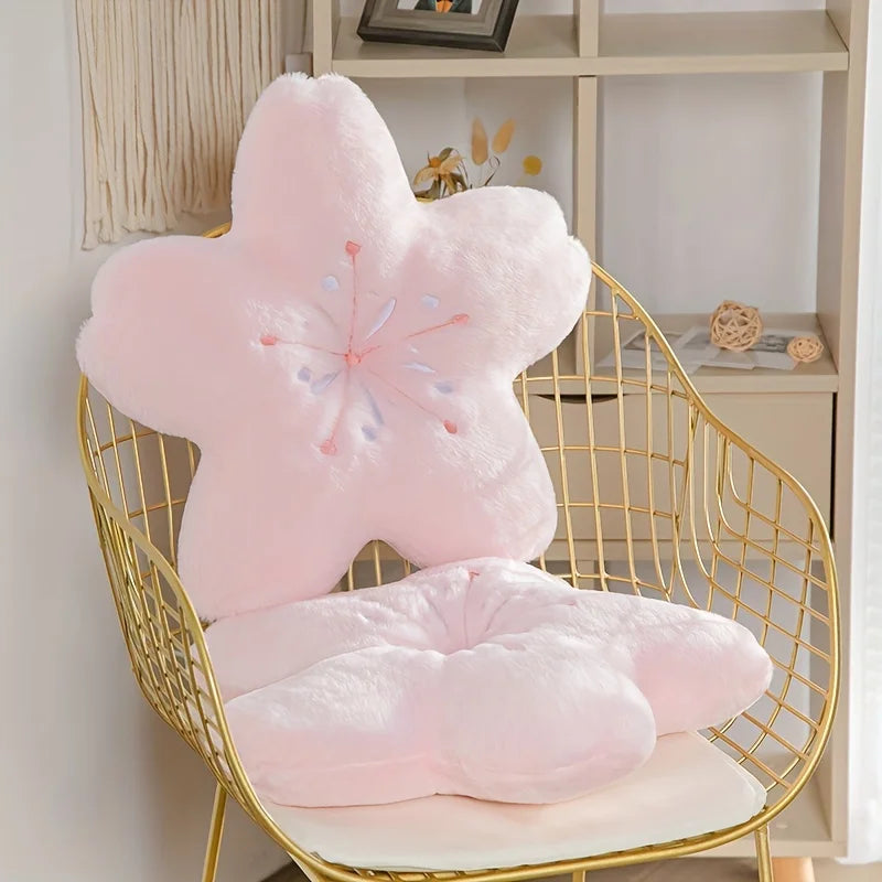 Pink Cherry Blossom Flower Pillow