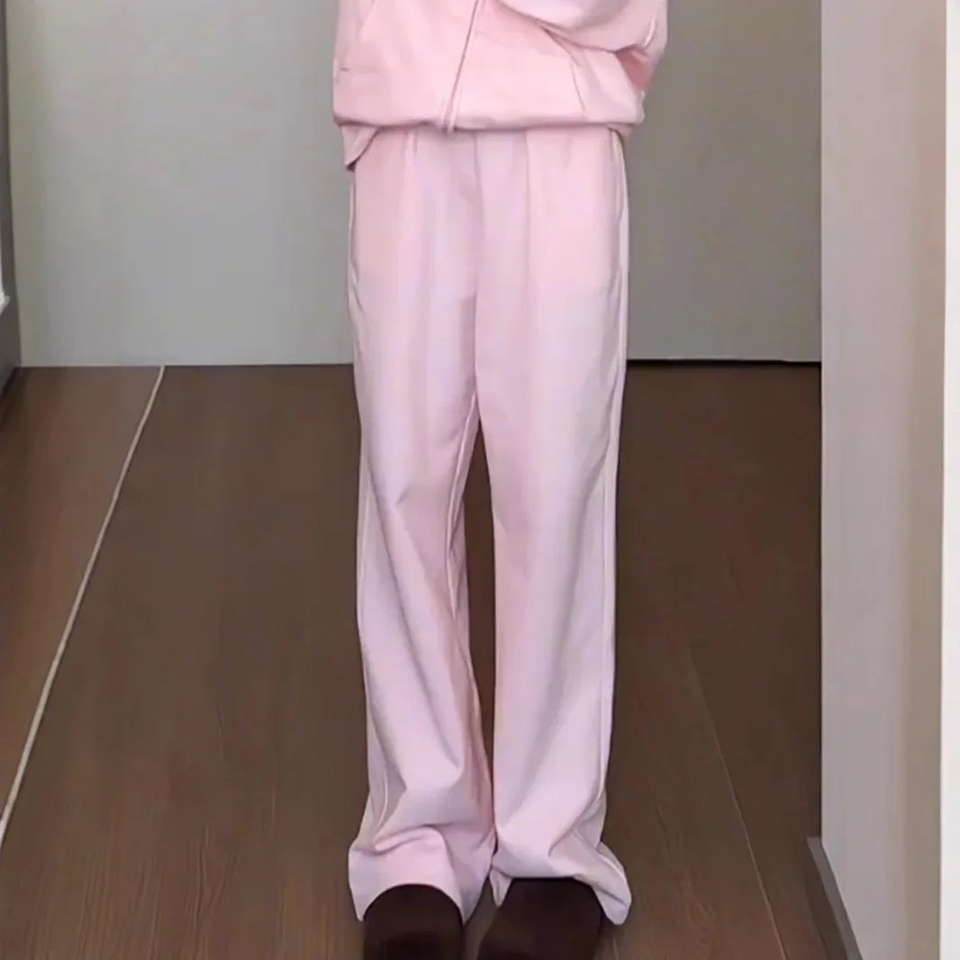 Pink Wide Leg Sweatpants