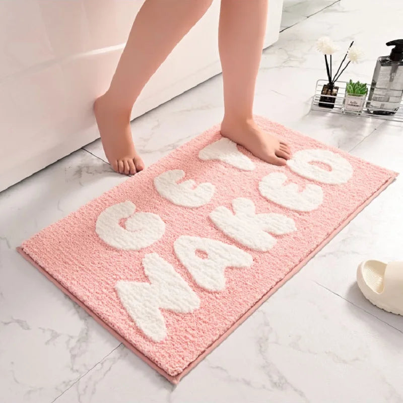 Pink "Get Naked" Bath Mat
