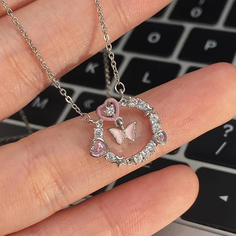 Pink Heart Necklace
