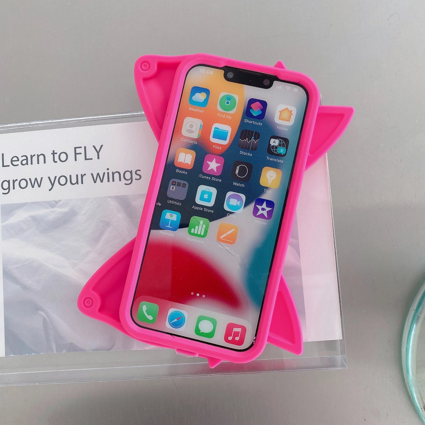 Pink 3D Bowknot Soft Silicone iPhone Case