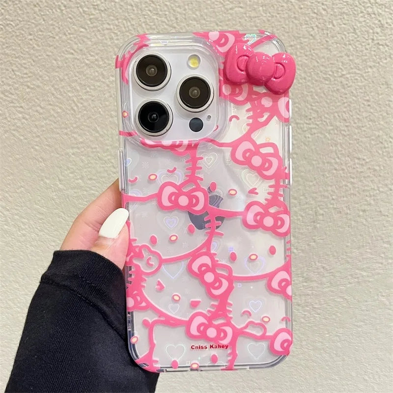 Pink Hello Kitty Laser Shining iPhone Case