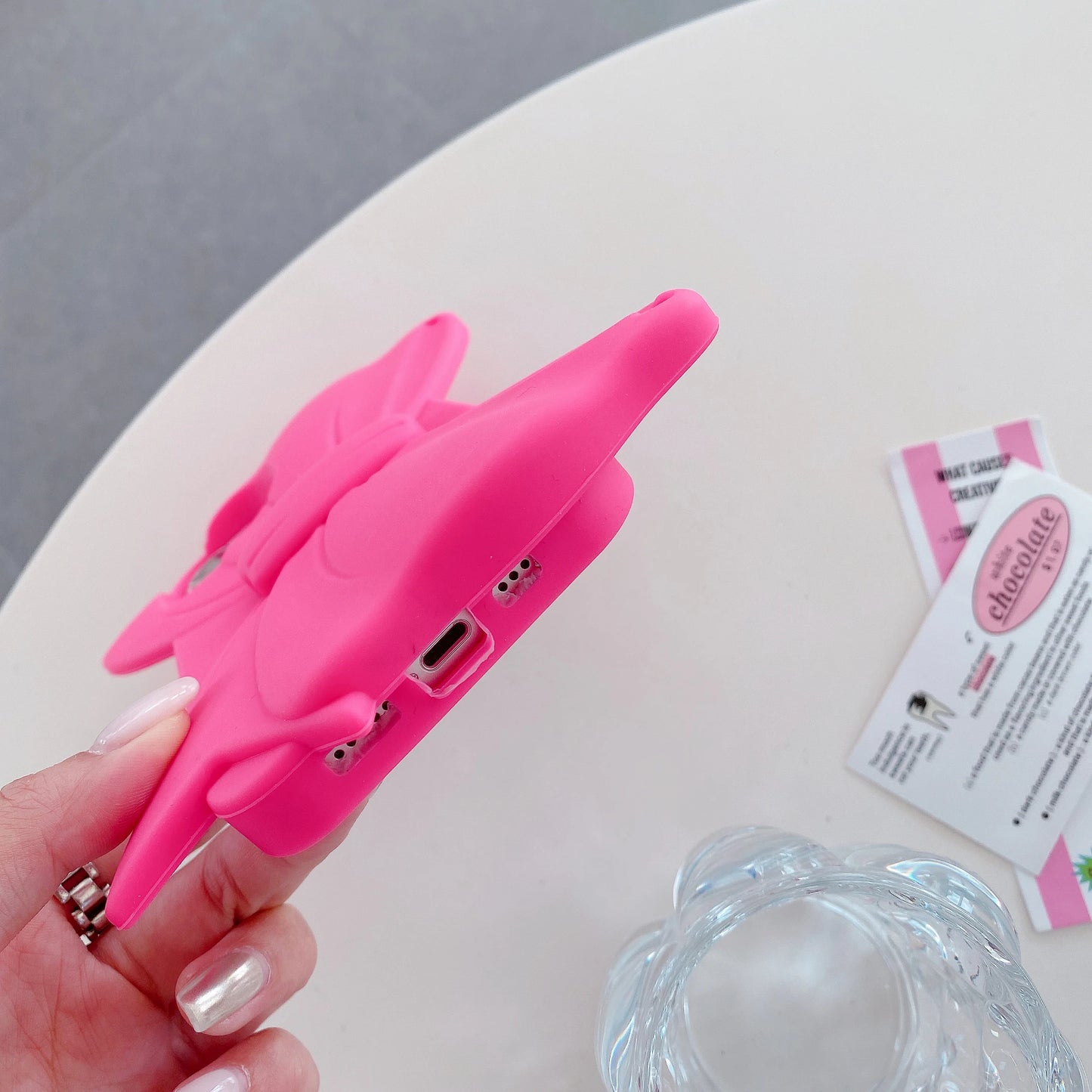 Pink 3D Bowknot Soft Silicone iPhone Case