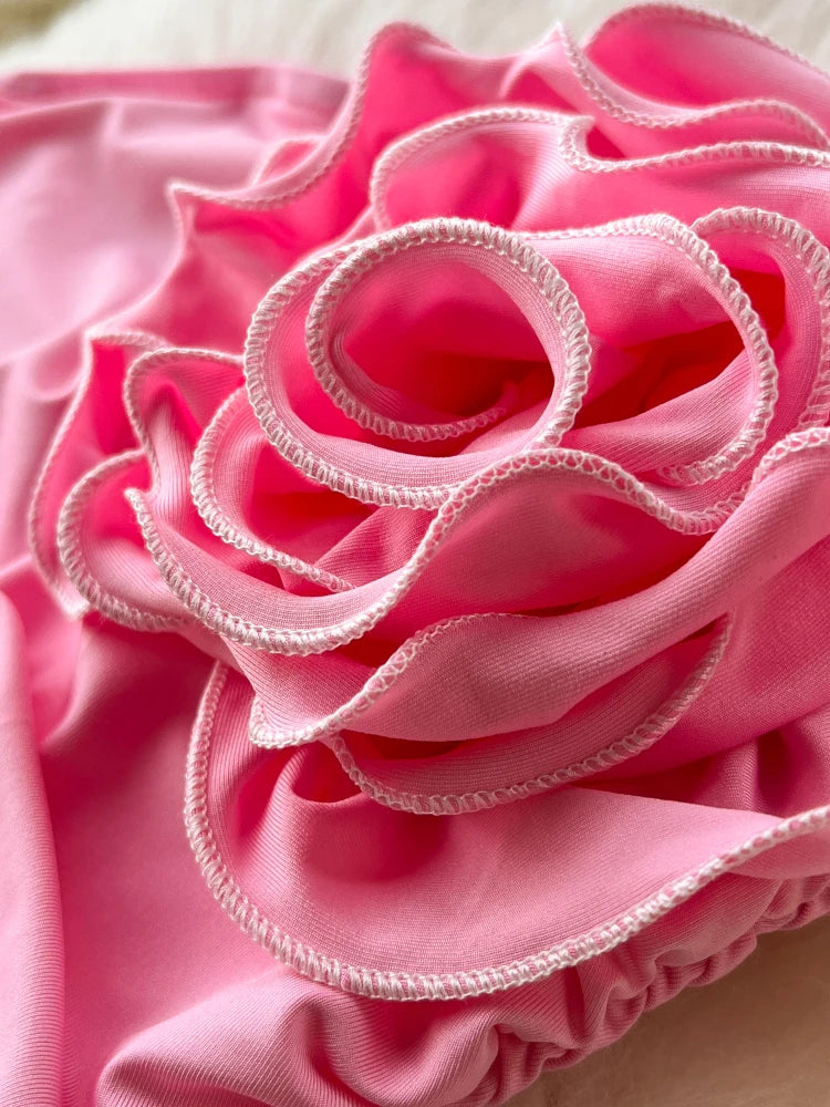 Pink Floral Tube Dress