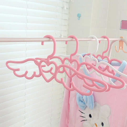 Pink Love Heart Non-Slip Clothes Hangers (5/10/20PCS)