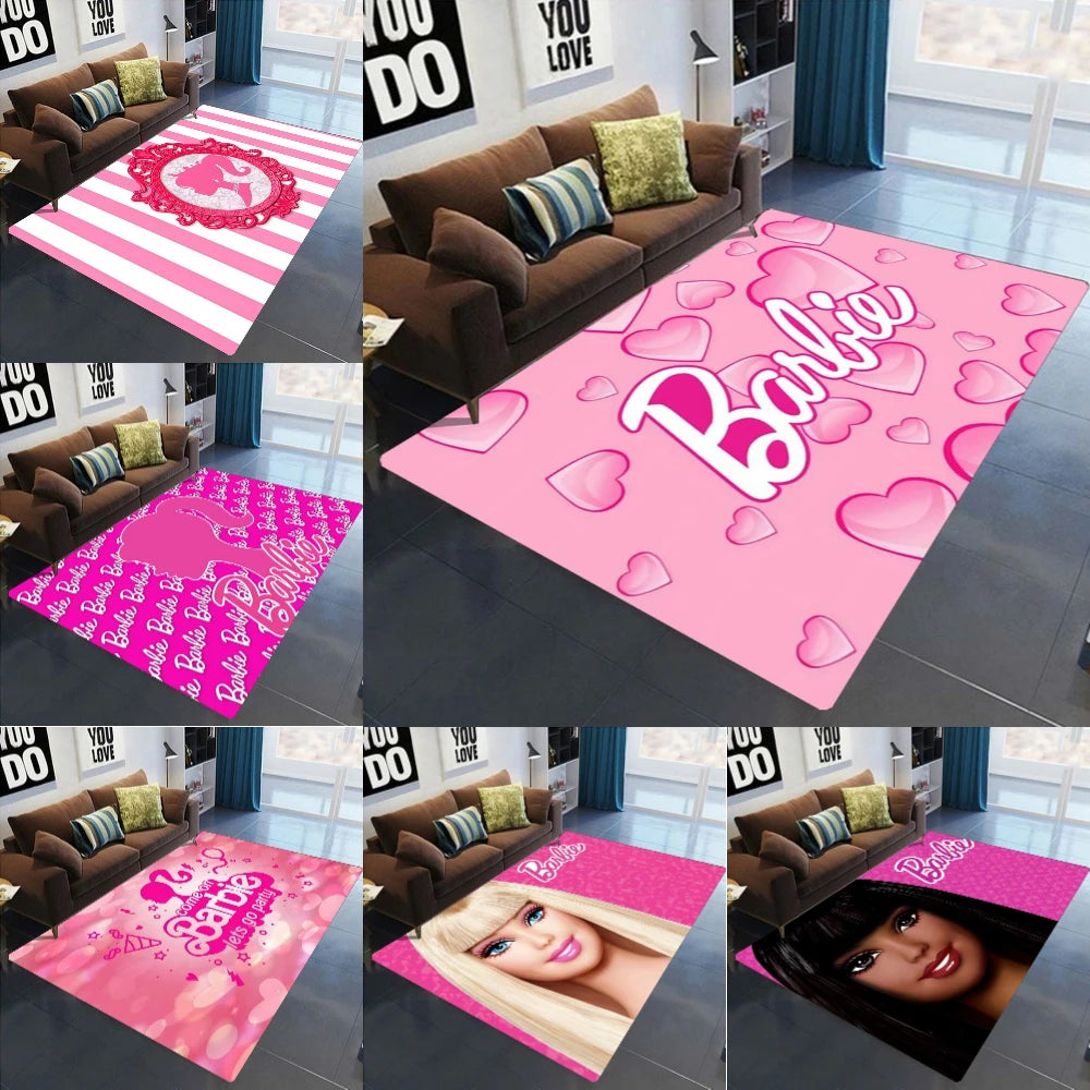 Barbie Pink Heart Area Rug