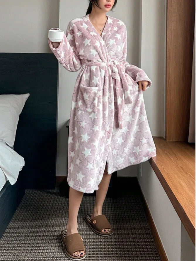 Pink Velvet Winter Robe