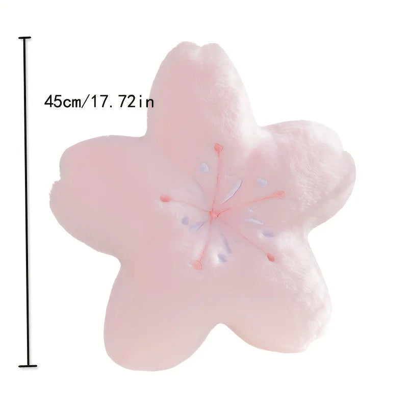 Pink Cherry Blossom Flower Pillow