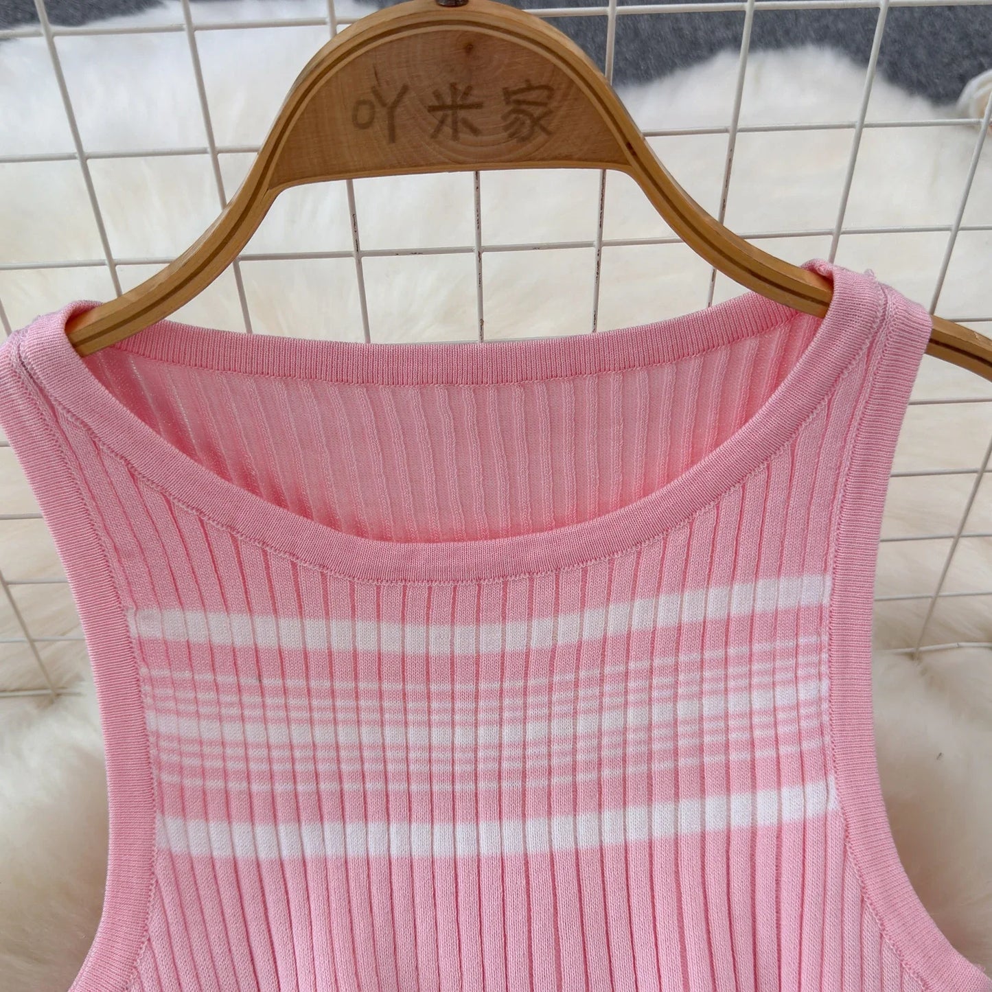 Pink Stripe Bodycon Maxi