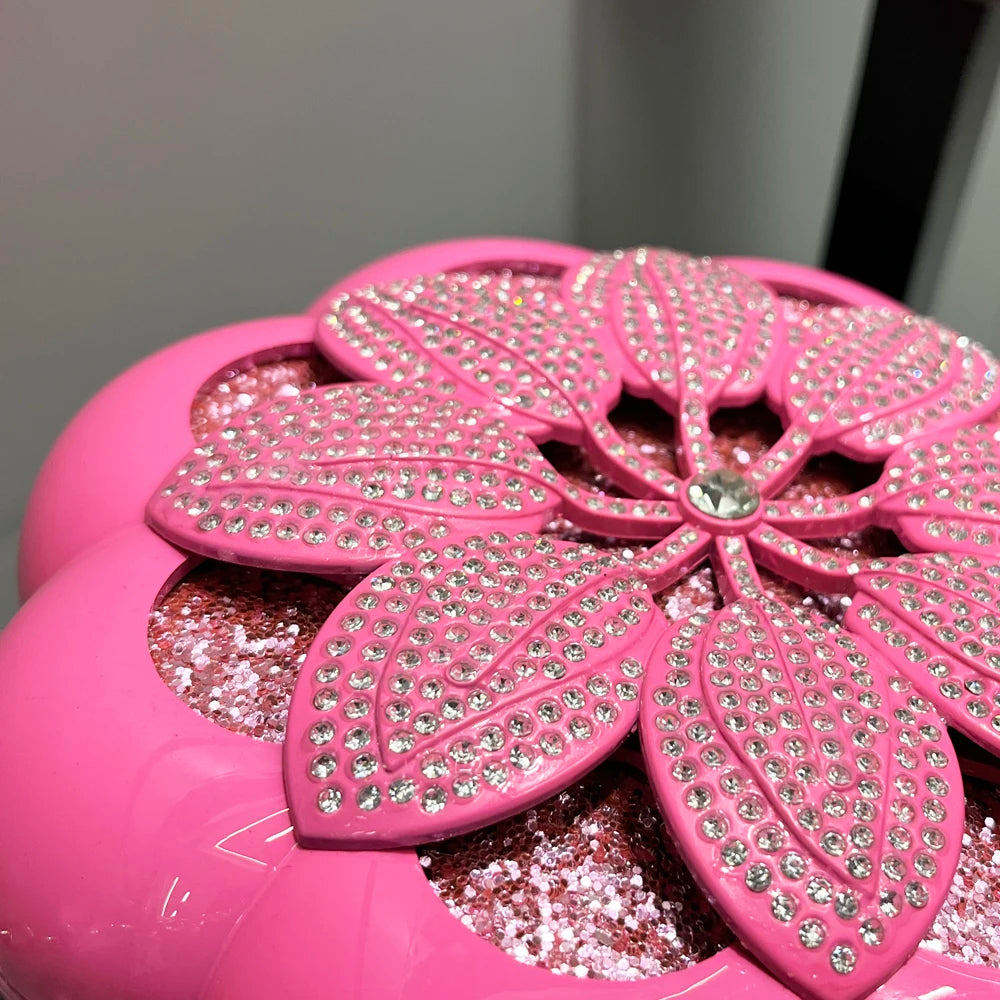 Pink Petal Shape Designer Shoulder Bag