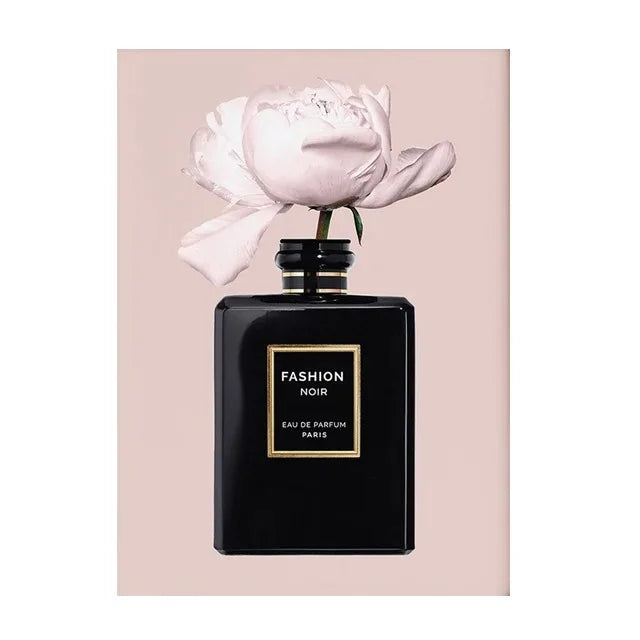 Pink Perfume Bottle Canvas Art
