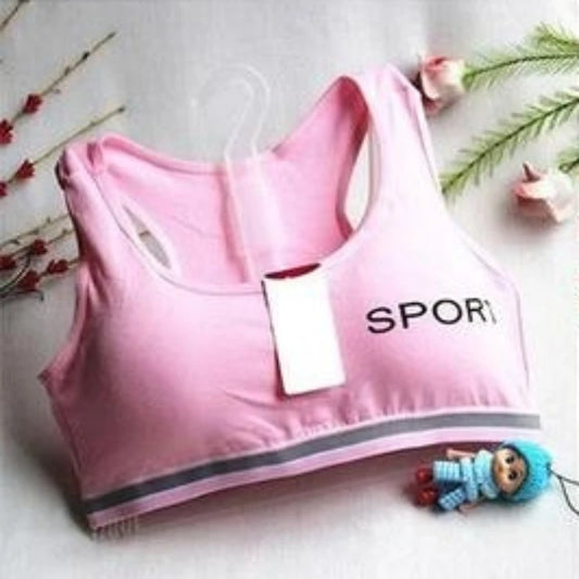 Pink High-Intensity Cotton Sports Bra