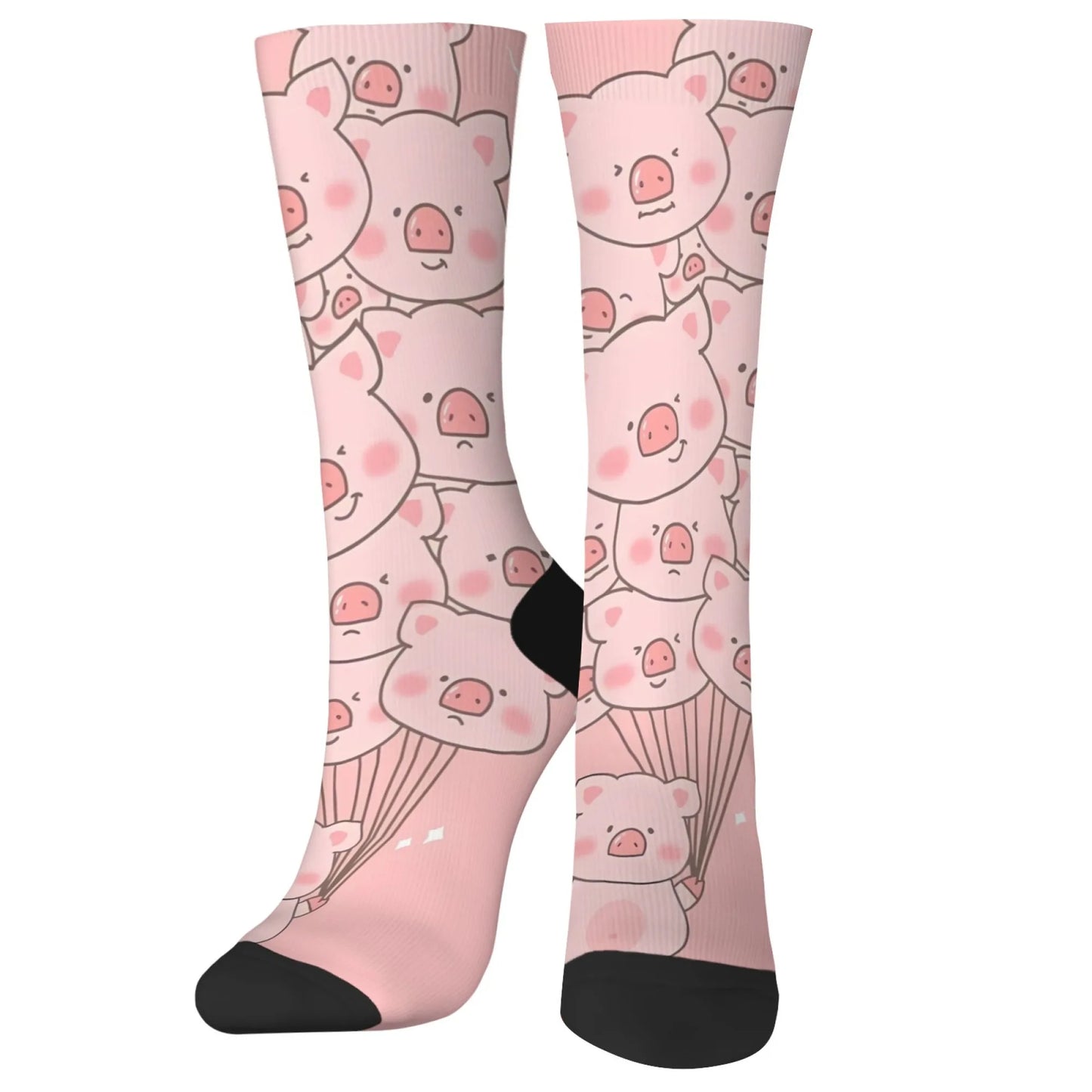 Pink Pig Harajuku Basketball Socks