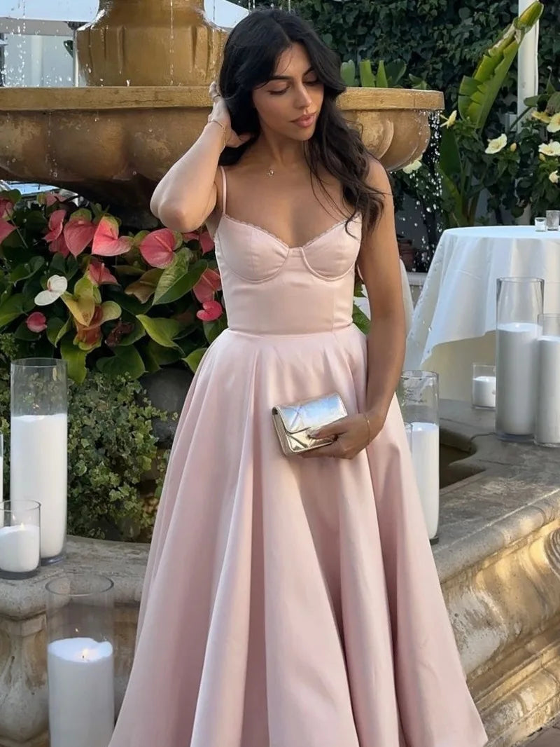 Pink Bustier Flare Dress