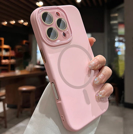 Pink Liquid Silicone MagSafe iPhone Case